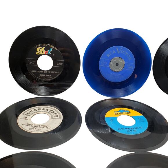 Junk Lot of 20 Vinyl Records 45 rpm 2 8 Tracks Variety Mixed Media Artists Music - Picture 2 of 16